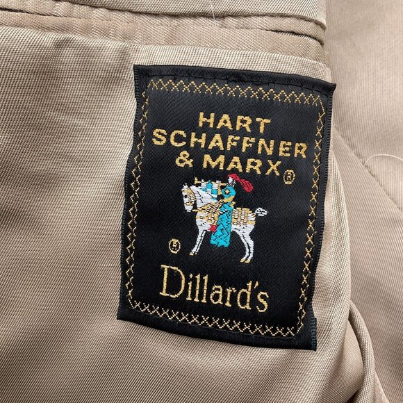 Hart Schaffner Marx Blazer Men 42R Blue Prince Edward Plaid Classic Jacket VTG - Picture 11 of 14